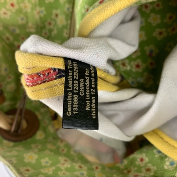 Fossil Floral Coated Canvas Shoulder Bag Hobo Purse - Picture 10 of 10